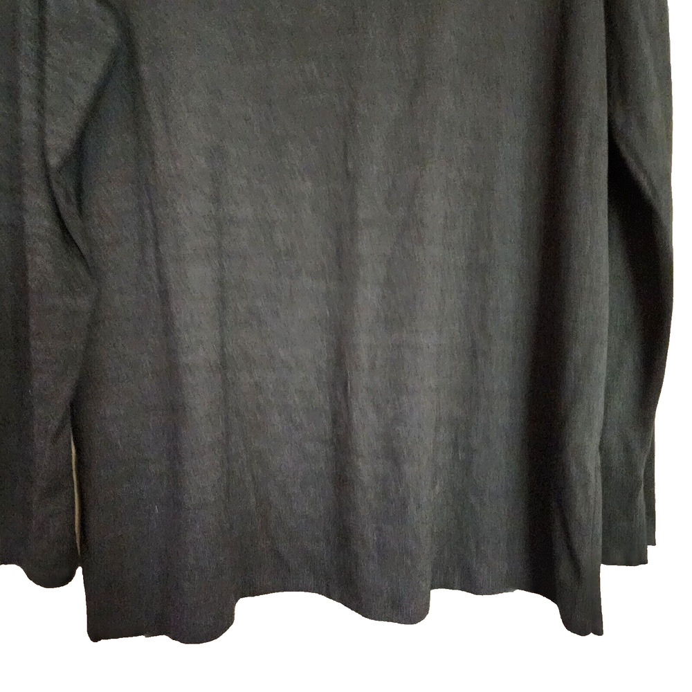 Gap Womens Pullover V-Neck Sweater Size XL Black Lightweight Split Seams - Picture 10 of 10